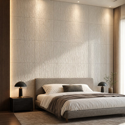 23.6" x 23.6" Flexible Real Stone Composite 3D Wall Panel(8-pack)
