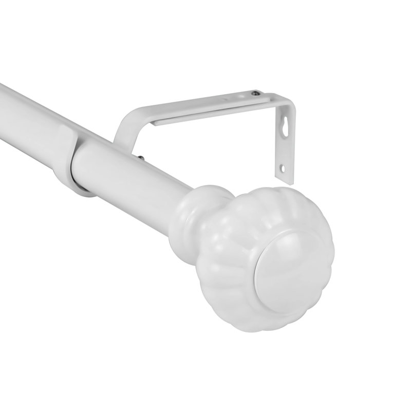 Tringle à rideaux simple Photina, l 48 po à 84 po, Blanc lustré