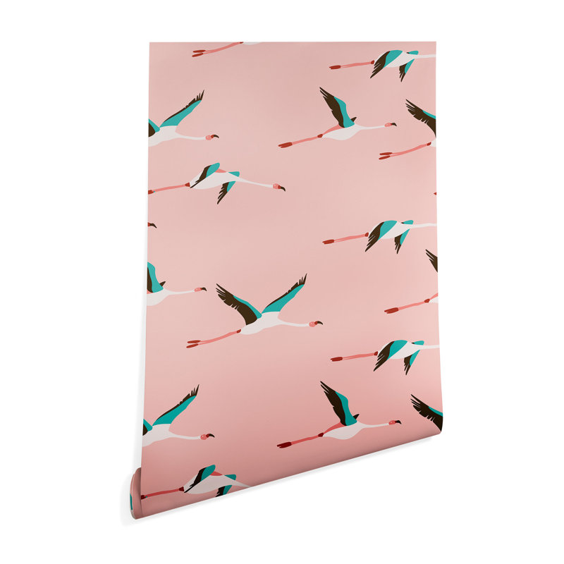 Rouleau de papier peint adhésif Dupont Flamingo, 8' L x 24" W