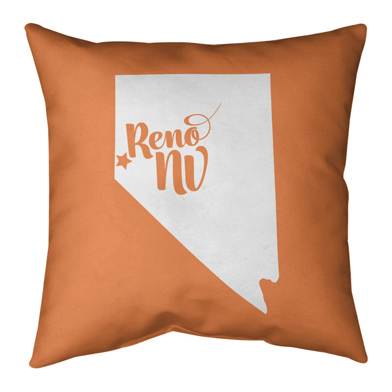 Housse de coussin vermont, Reno, 14 po x 14 po, Orange