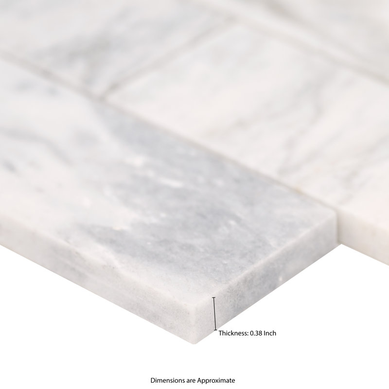 Terra Bella Subway 12 in. x 12 in. Honed Marble Mosaic Floor and Wall Tile