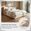 Base de lit grand format avec table d'appoint réglable et coussin en mousse de 8,7 pouces; Facile à assembler.-1688843908
