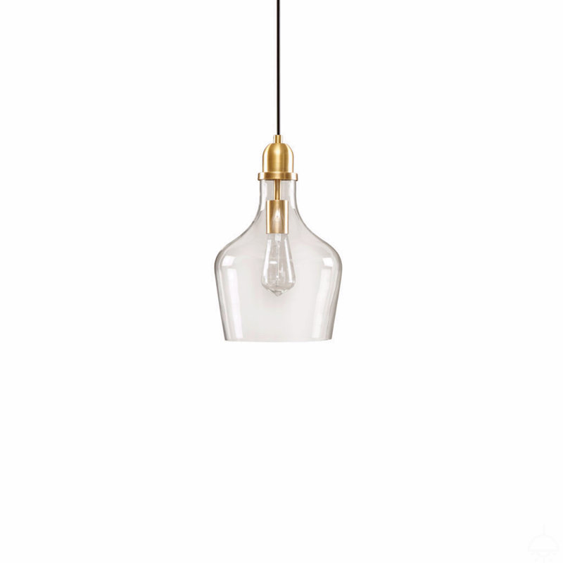 Hanging Glass Pendant Light, Gold