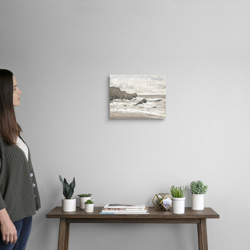 «Coastal Shoreline II» par Timothy O 'Toole - reproduction de photo, Toile tendue, H 11 po x l 14 po x P 1,25 po