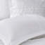 Lit en microfibre 5 pièces - très grand, blanc, design Shabby Chic, édredon à volants,, literie lavable à la machine, microfibre blanche et accents lavables
