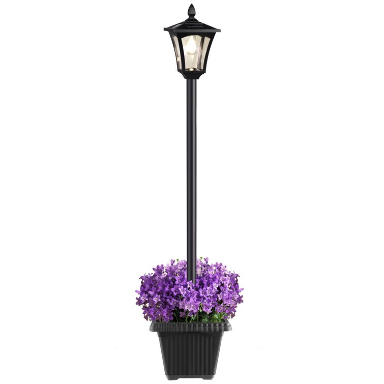 Black Low Voltage Solar Powered Integrated LED Pathway Light