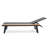 Chaise Lounge With Attached Wood Side Table, 1Pc