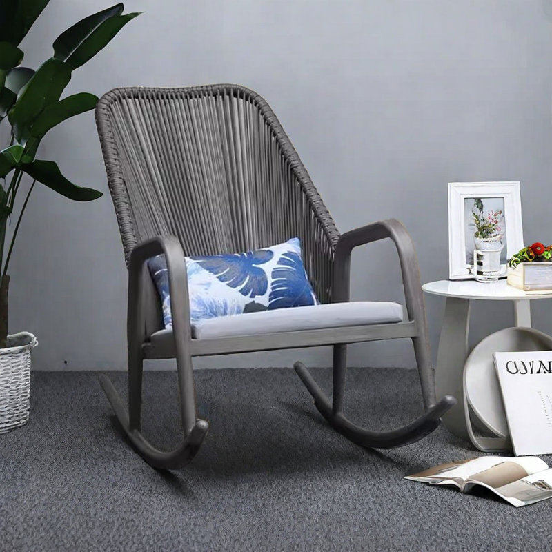 Chaise berçante simple simple et moderne, Gris