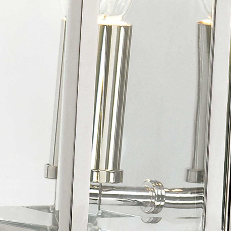 Weyler 31cm H Outdoor Wall Lantern, Polished Chrome