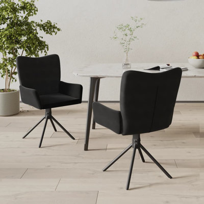 Chaise de salle à manger pivotante 2 pièces Samarth
