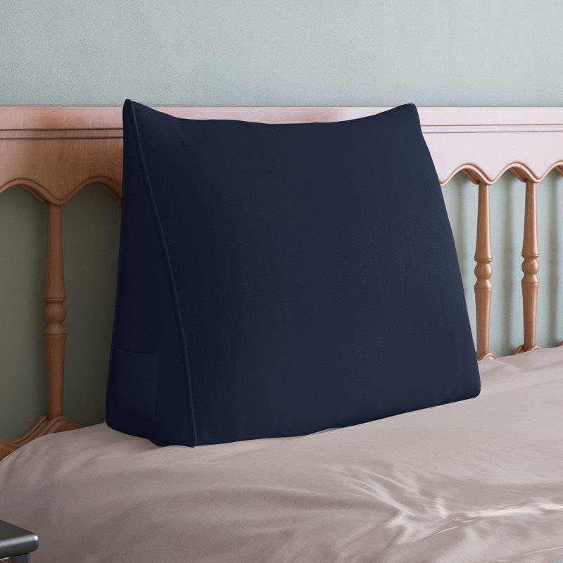 Sofa Back Support Wedge Pillow Decorative Bed Throw Pillow, Blue