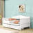Twin Wooden Daybed with Arched Silhouette and Storage Drawers-1099787276