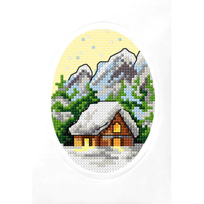 Ensemble de cartes de point de croix Winter Landscape Mountains par Orchidea 6324