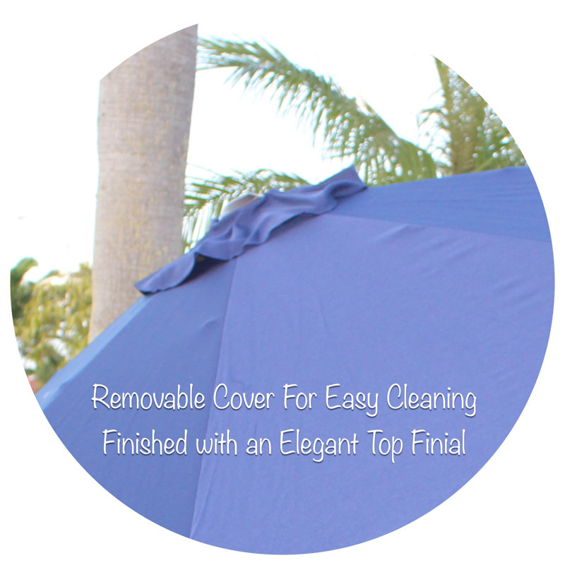 Parasol de marché 9 pi Vanderpool, Bleu marine