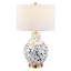Lampe de table 26,5 po blanc / bleu marine Adina