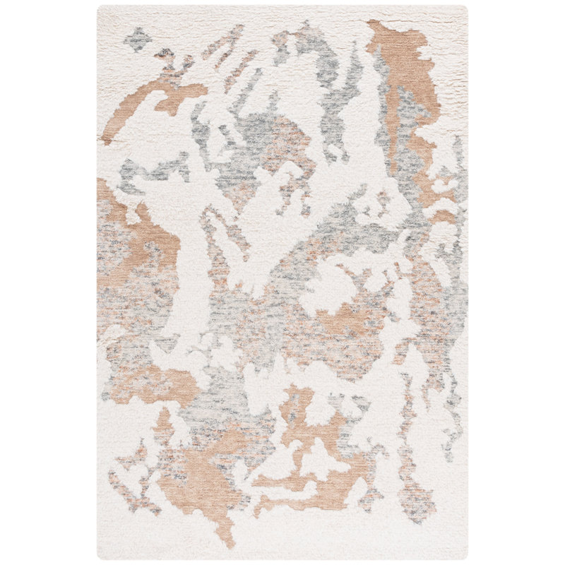 Casablanca Hand Tufted Wool Abstract Indoor Rug, Rectangle 5' x 8'
