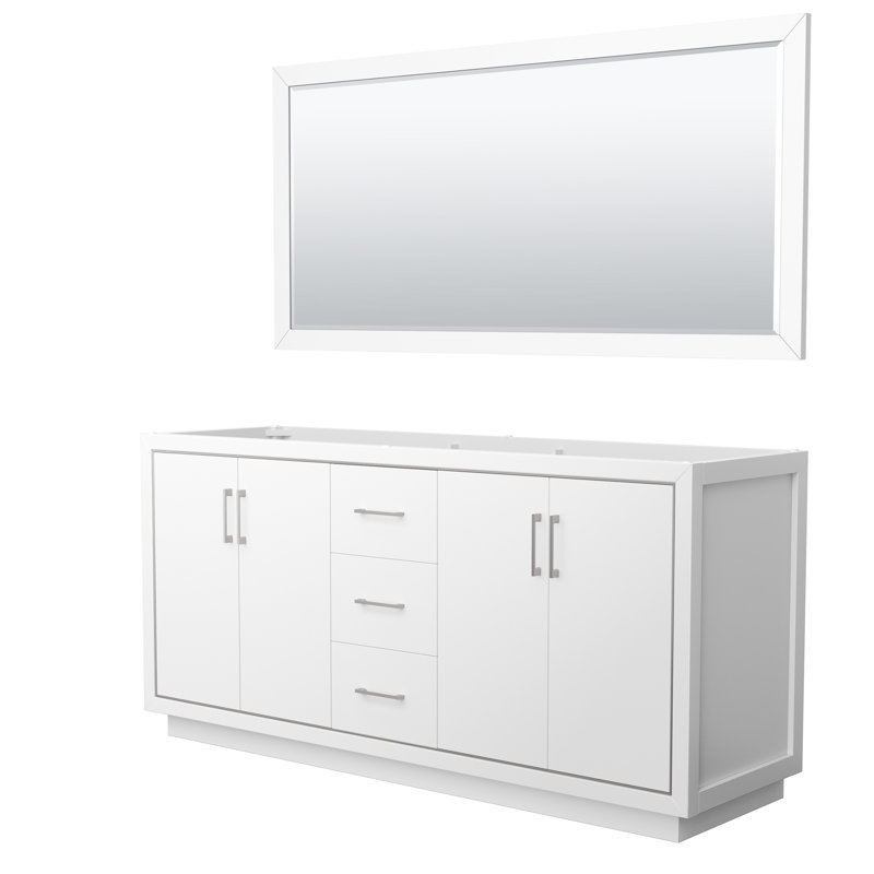 Base de meuble-lavabo double 72 po Icon, Blanc