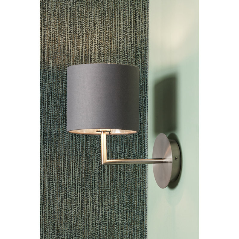 Sundari Armed Sconce, Brushed Silver, Gray