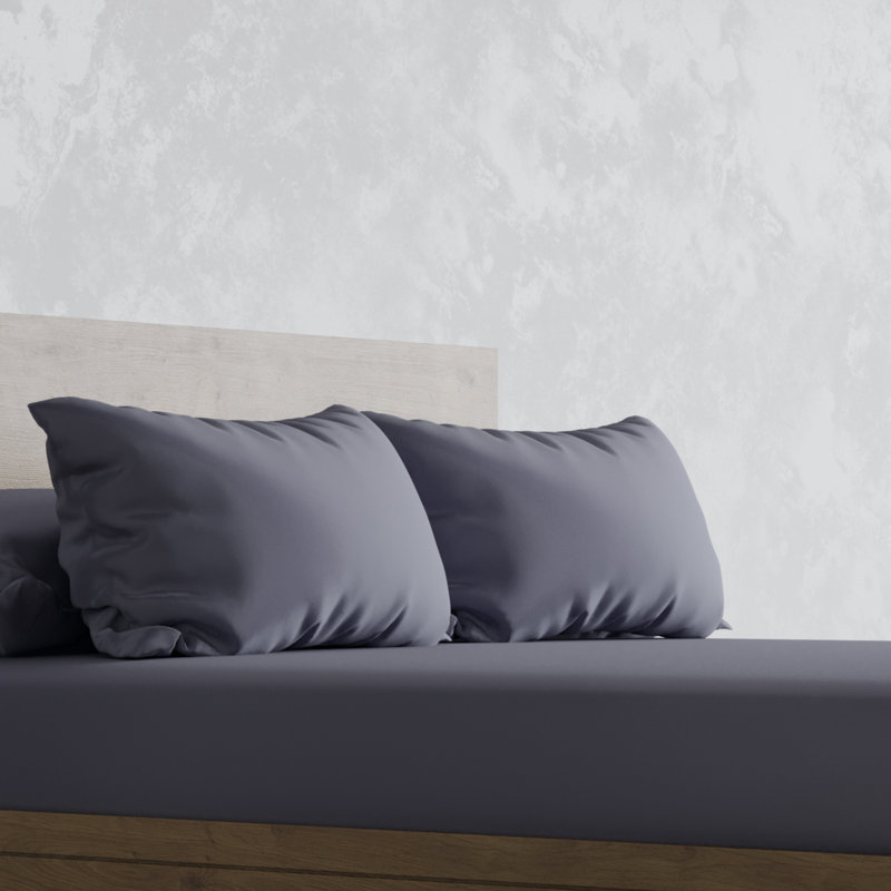 Panda 100% Bamboo Pillowcase Set - Hypoallergenic and Highly Breathable, Urban Grey