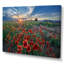 Fleurs jaune vif au coucher du soleil - œuvre d'art traditionnelle sur toile-1298731073-1298731096