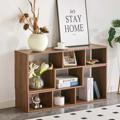 Meuble télé 2 pièces pour meuble télé, meuble multimédia avec console de jeu gratuite, étagère de rangement ouverte pour le salon, meuble télé en L pour bibliothèque à 2 tablettes