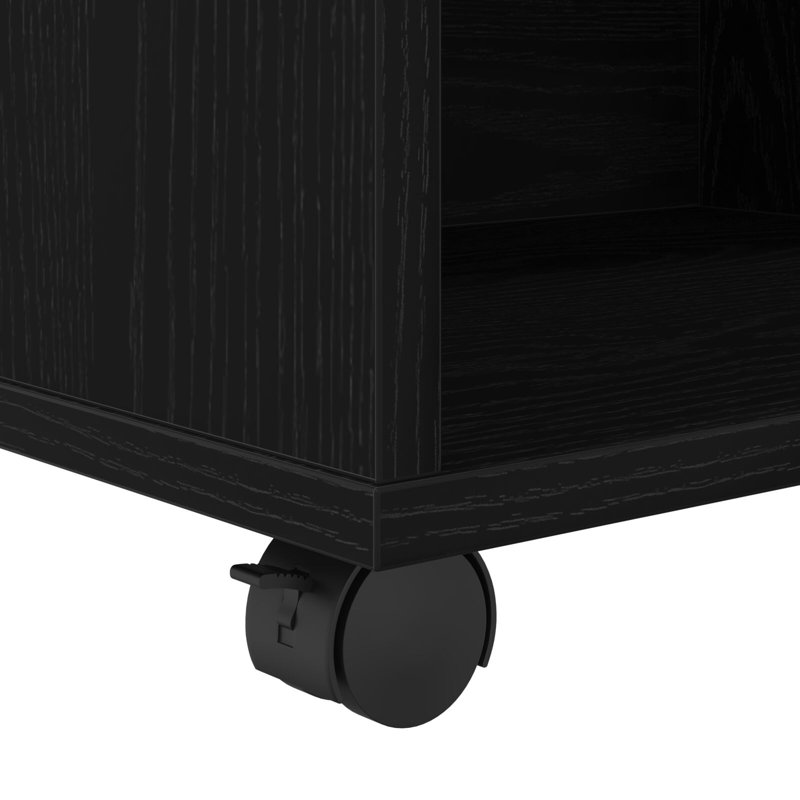 Rolling Cabinet Office Side Table Hall Drawer Cabinet Engineered Wood