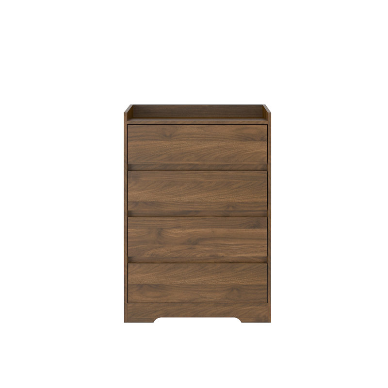 Commode 4 tiroirs, commode sans poignée, Wood