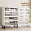 Armoire verticale autoportante de 41,5 po de hauteur à 4 tiroirs de 41,5 po - Unité de rangement en bois pour le salon, le couloir ou le vestibule
