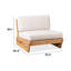 Chaise longue de patio en eucalyptus lille avec base triangulaire