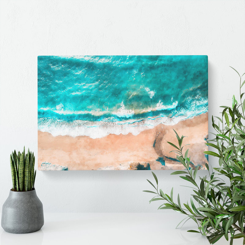 Monterey Beach In California - Wrapped Canvas Painting, 50cm H x 76cm W x 3cm D