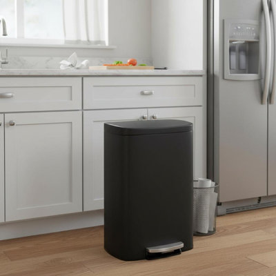Stainless Steel Step On Kitchen Trash Can - 50L