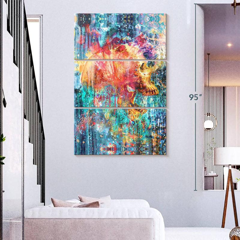 Kerner Splatter Skull, 74" H x 48" W