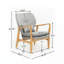 [Vidéo fournie] CHAISE CLUB, fauteuil club à structure en bois, gris