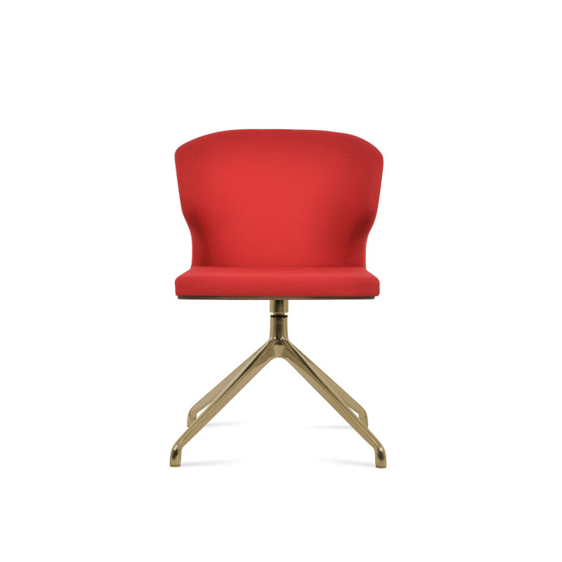 Chaise pivotante Amed Spider, Ère rouge, Laiton