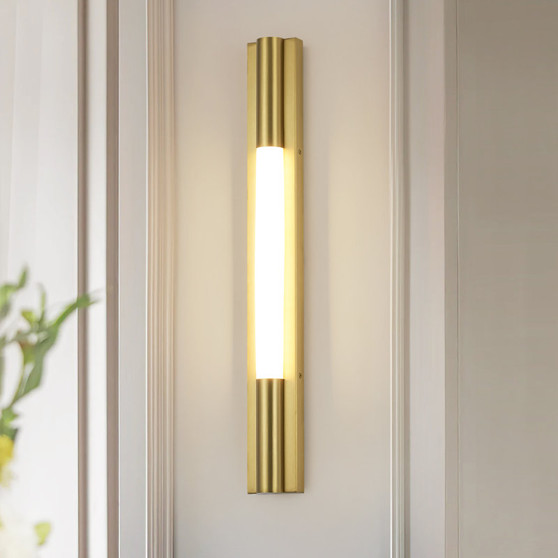Lumine 24" 1-Light Modern Linear LED Wall Sconce with Acrylic Shade, Brushed Gold