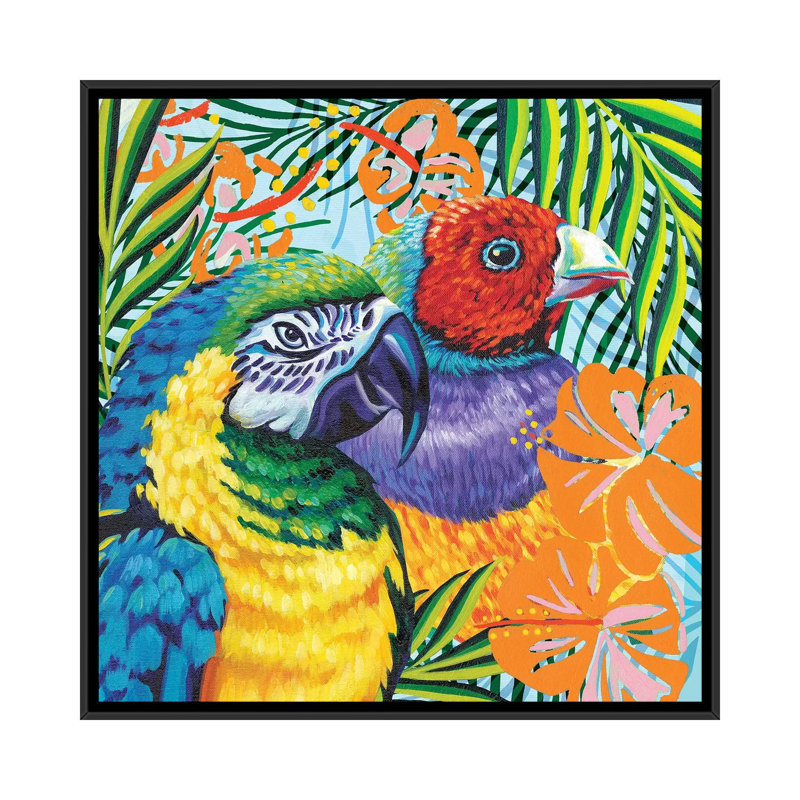 « ii », reproduction d’art sur toile tendue Luau, H 26 po x l 26 po x P 1,5 po, Toile avec cadre noir, Pas de tapis