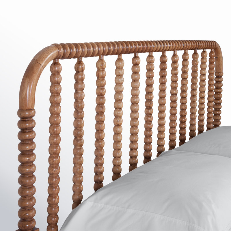 Louisa Solid Wood Spindle Bed, Queen, Honey
