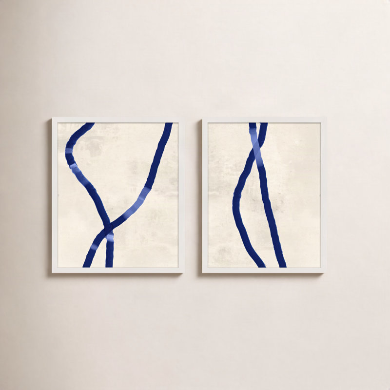 «Blue Rope» par Jacques Pilon - Ensemble de 2 reproductions de cadres photo simples, H 25 po x l 40 po x P 1,25 po