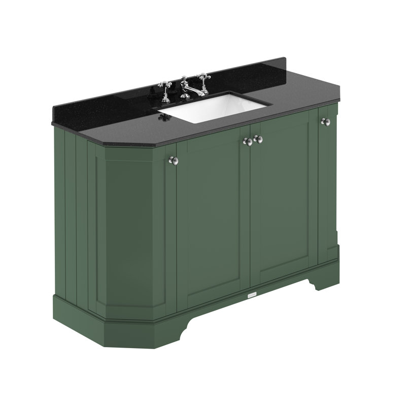 Old London 1200mm Free-standing Single Vanity, Black, Timeless Sand