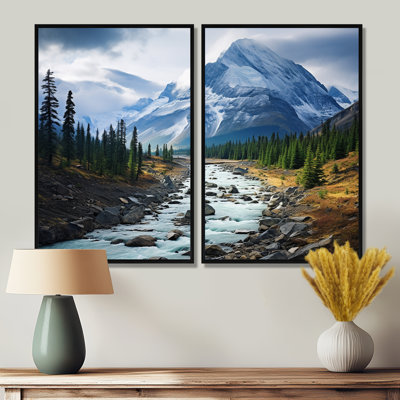 Canada Misty Mountain Majesty II - Grand Canada, ensemble de 2 reproductions d'art sur toile