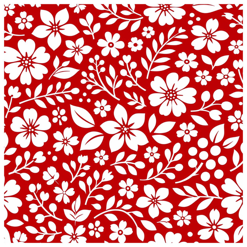 White Floral Pattern Comforter, Queen