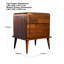 Dewitt 59.5cm W Solid Wood Bedside Table