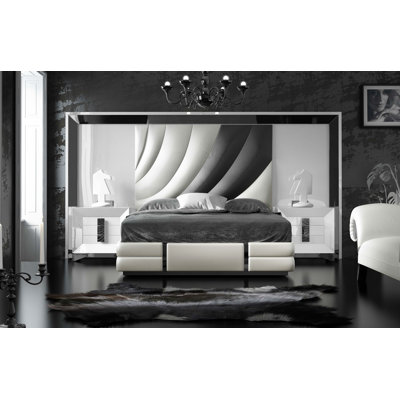 Annalya Vegan Leather Panel Bed