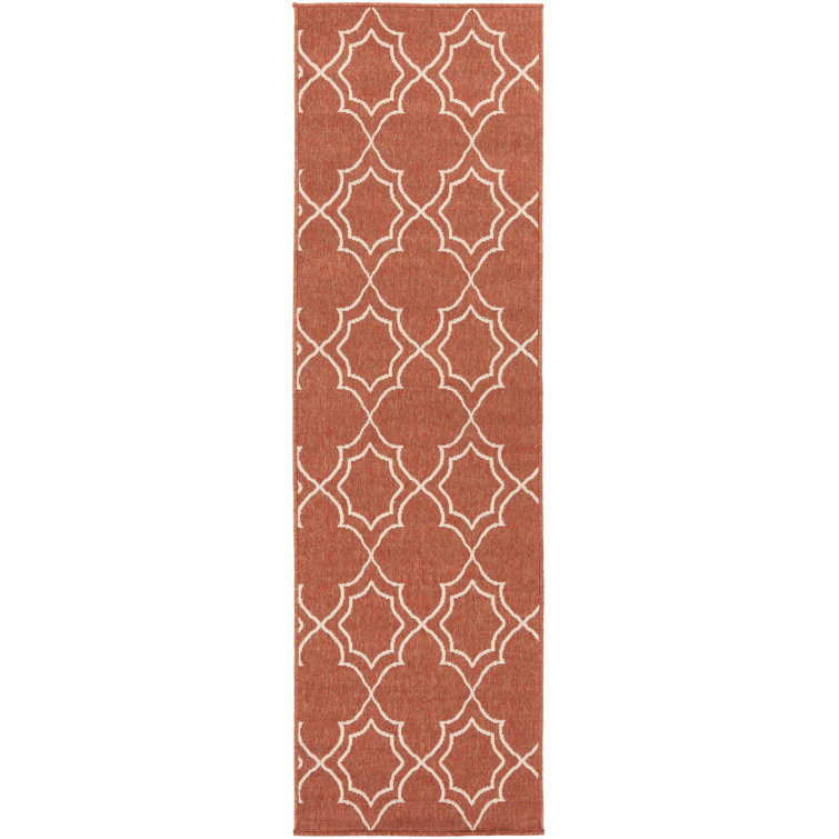 Tapis rouille / crème Amato
