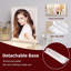 Miroir de coiffeuse 12 po x 9 po Hollywood avec 48 lumières DEL, 3 modes de couleur, miroir de maquillage à intensité variable avec grossissement 10 fois, miroir de table éclairé pour chambre à coucher ou dortoir
