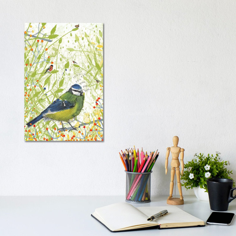 Blue Tit by Michelle Campbell - Wrapped Canvas Gallery-Wrapped Canvas Giclée, 20.32 cm H x 30.48 cm W