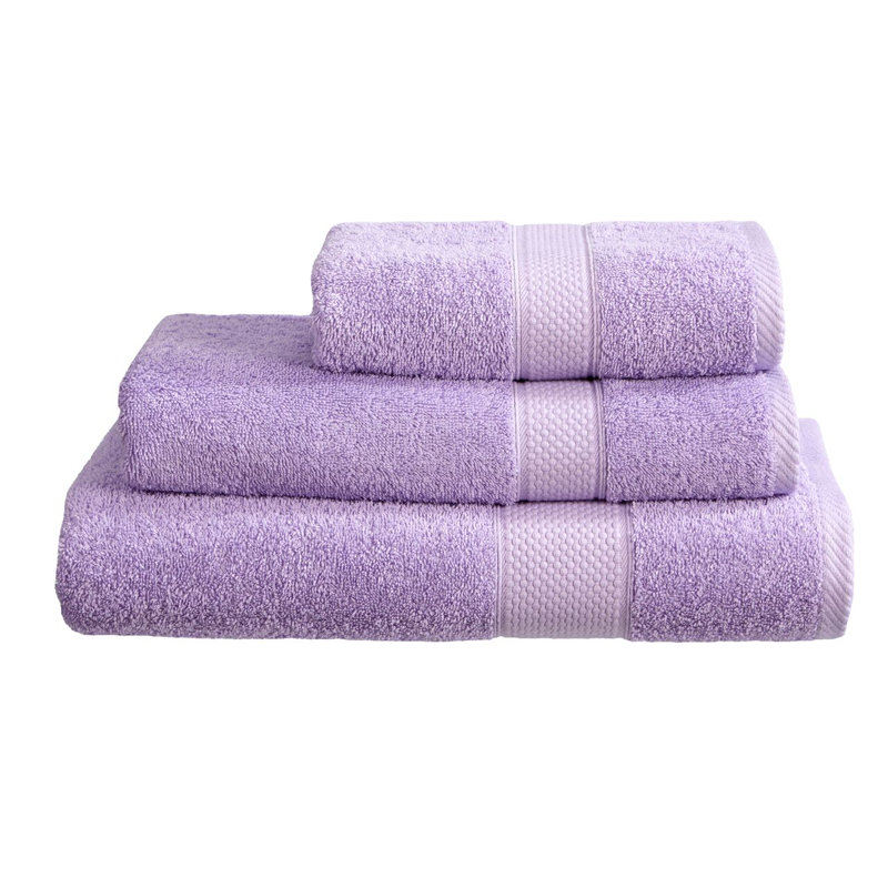 Faith Margaret Turkish Cotton Midweight Fingertip Towel, Lilac
