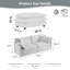 Canapé modulaire en chenille en L avec repose-pieds CloudHaven - causeuse 2 places pour petits espaces, tissu respirant et assemblage facile-1256015729
