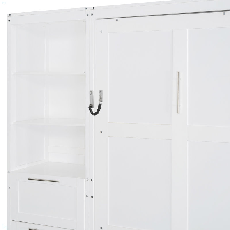 Lit escamotable Murphy avec placard, tiroirs et tablettes