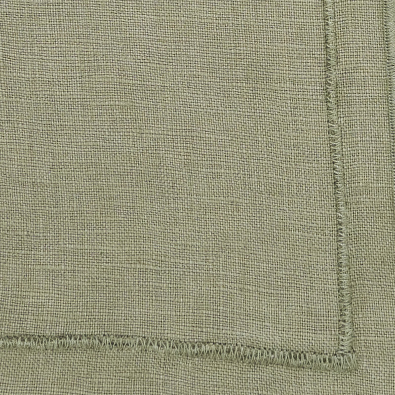 Aneta Stonewashed Overlock Edge Napkin (Set of 4), Olive Green